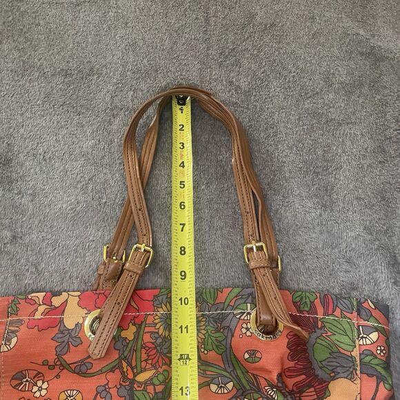 Sakroots Flower Power Article Circle Shoulder Bag Tote Bag Leather Strap - Picture 5 of 11